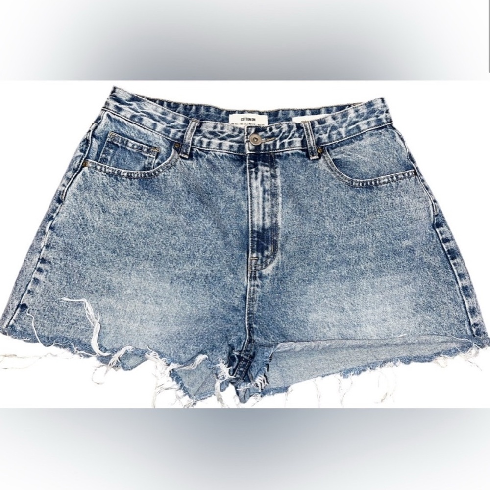 Cotton On High Rise Mom Denim Shorts
